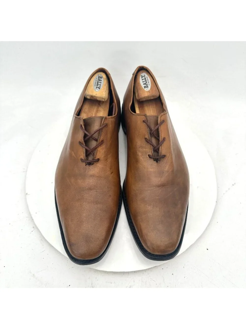Allen Edmonds Hanover Men Size 12D Brown Leather Whole Cut Oxford Dress Shoes